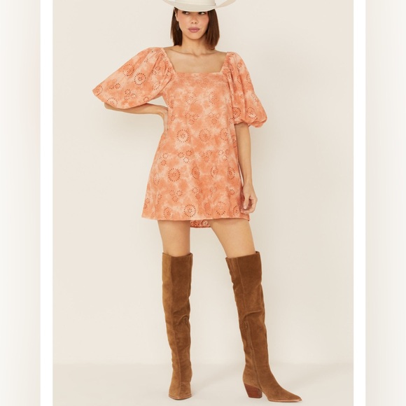 Jen's Pirate Booty Dresses & Skirts - Jen’s Pirate Booty Ashbury Mini Dress Eyelet Tie Dye Size XS